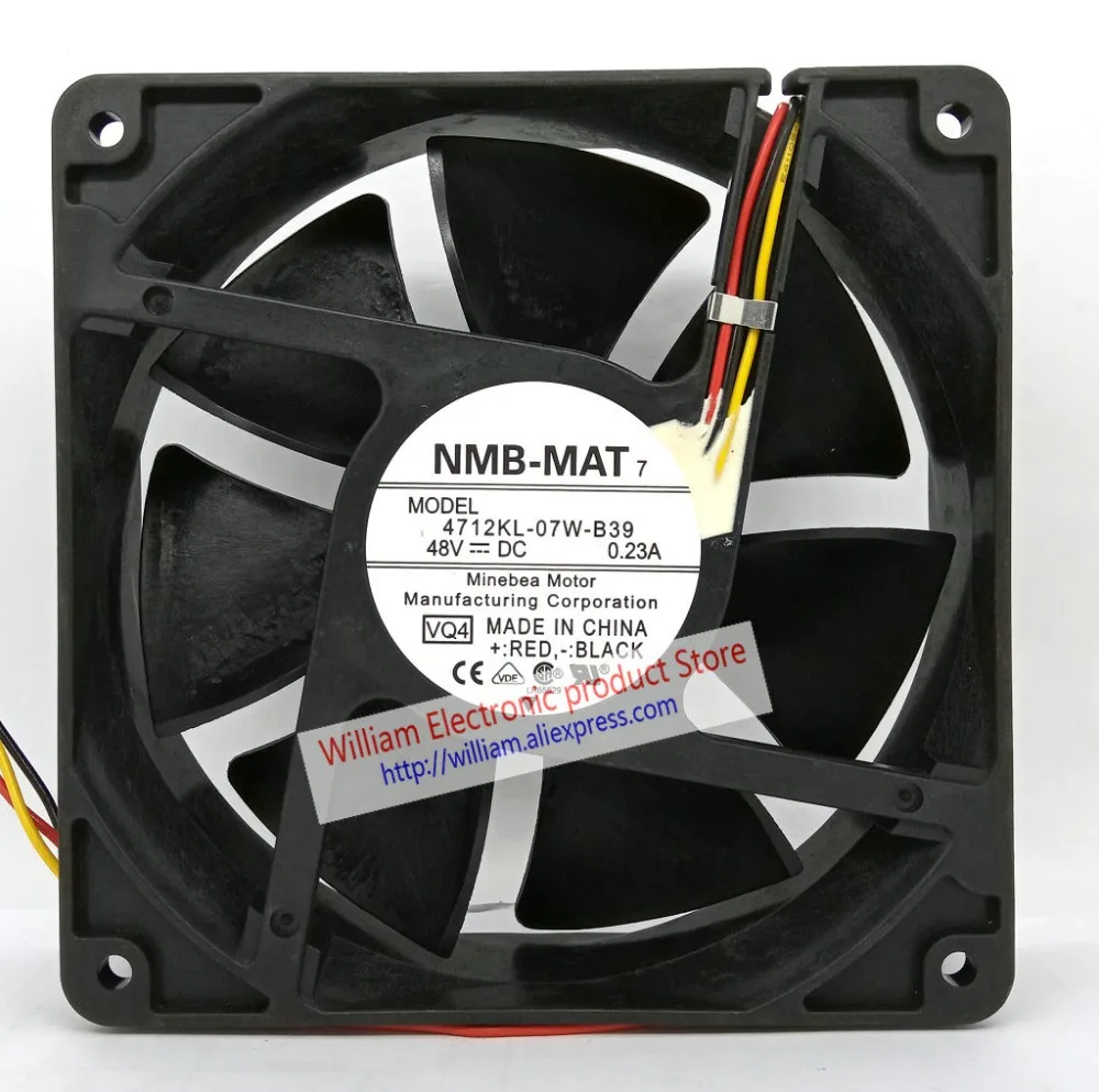 

New Original 4712KL-07W-B39 DC48V 0.23A 120x120x32MM 12cm 3Lines Inverter cooling fan