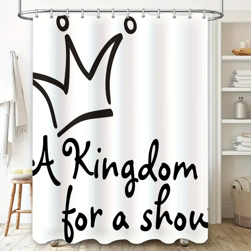 يضيف ستارة الدش الملوكية لمسة من الأناقة إلى حمامك مع تصميمه بسيط ولكن أنيق يتميز بمحرك التاج