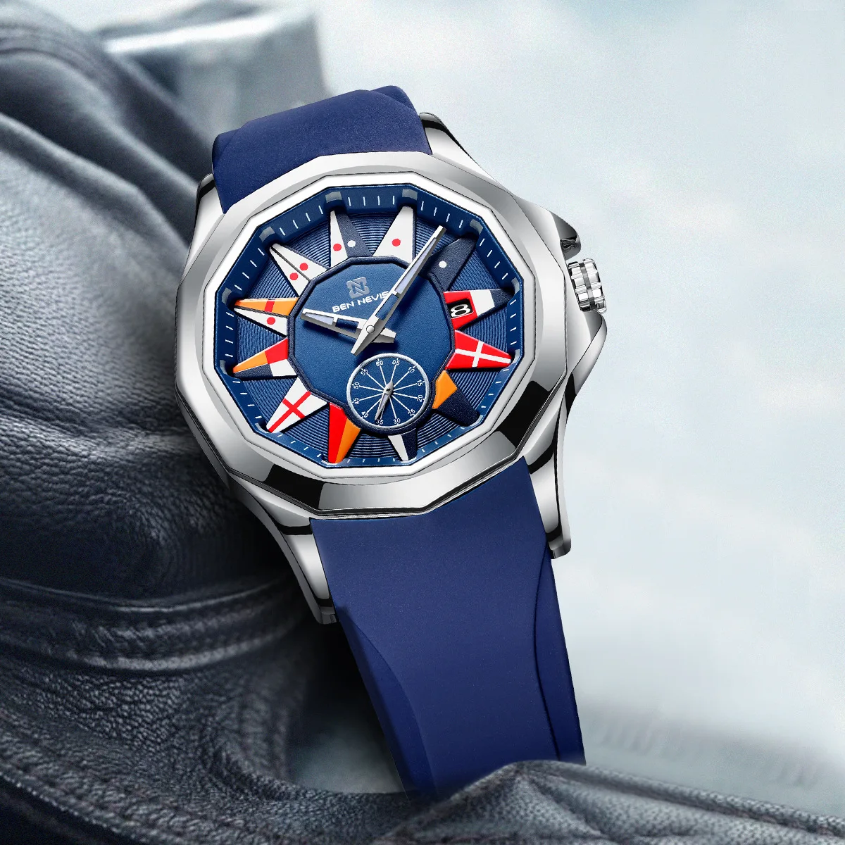 

UTHAI CQ396 Fashionable Men watch, sports and leisure, night light waterproof quartz watches, trendy clock gifts，watches for man