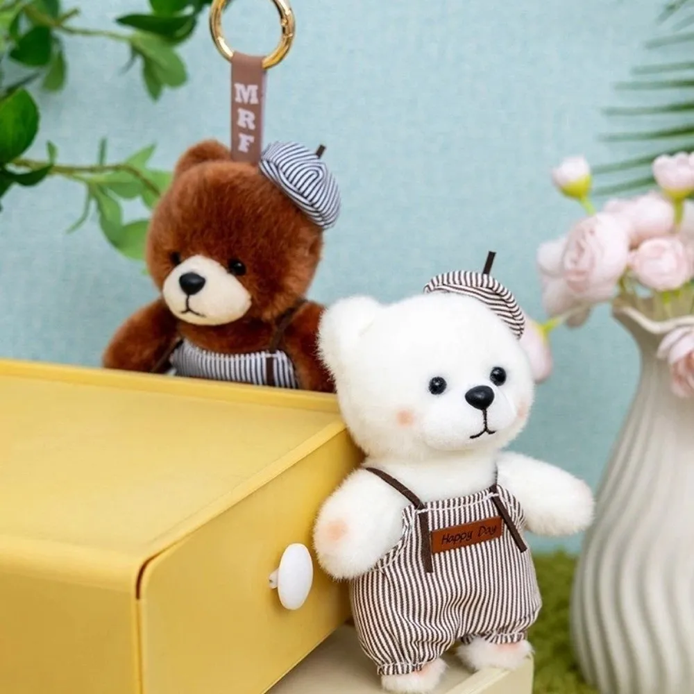 Decor 13cm Little Bears Keychain Gift Keychain Cartoon Bear School Bag Keychain Bag