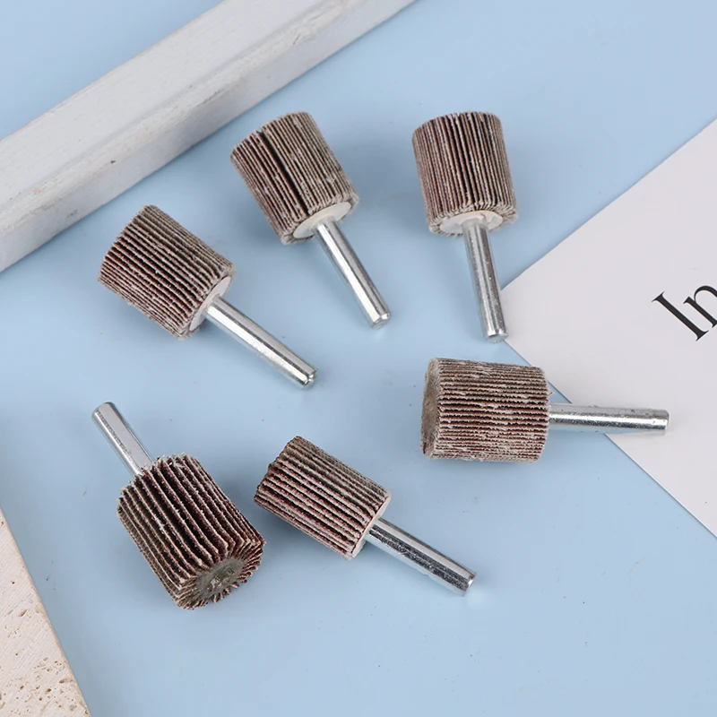 3 Buah 25Mm 80-320 Bubur Jagung Partikel Alumina Roda Penutup Kertas Pengamplasan Roda Penutup untuk Menghilangkan Karat Deburring Pengasah Pemoles Datar