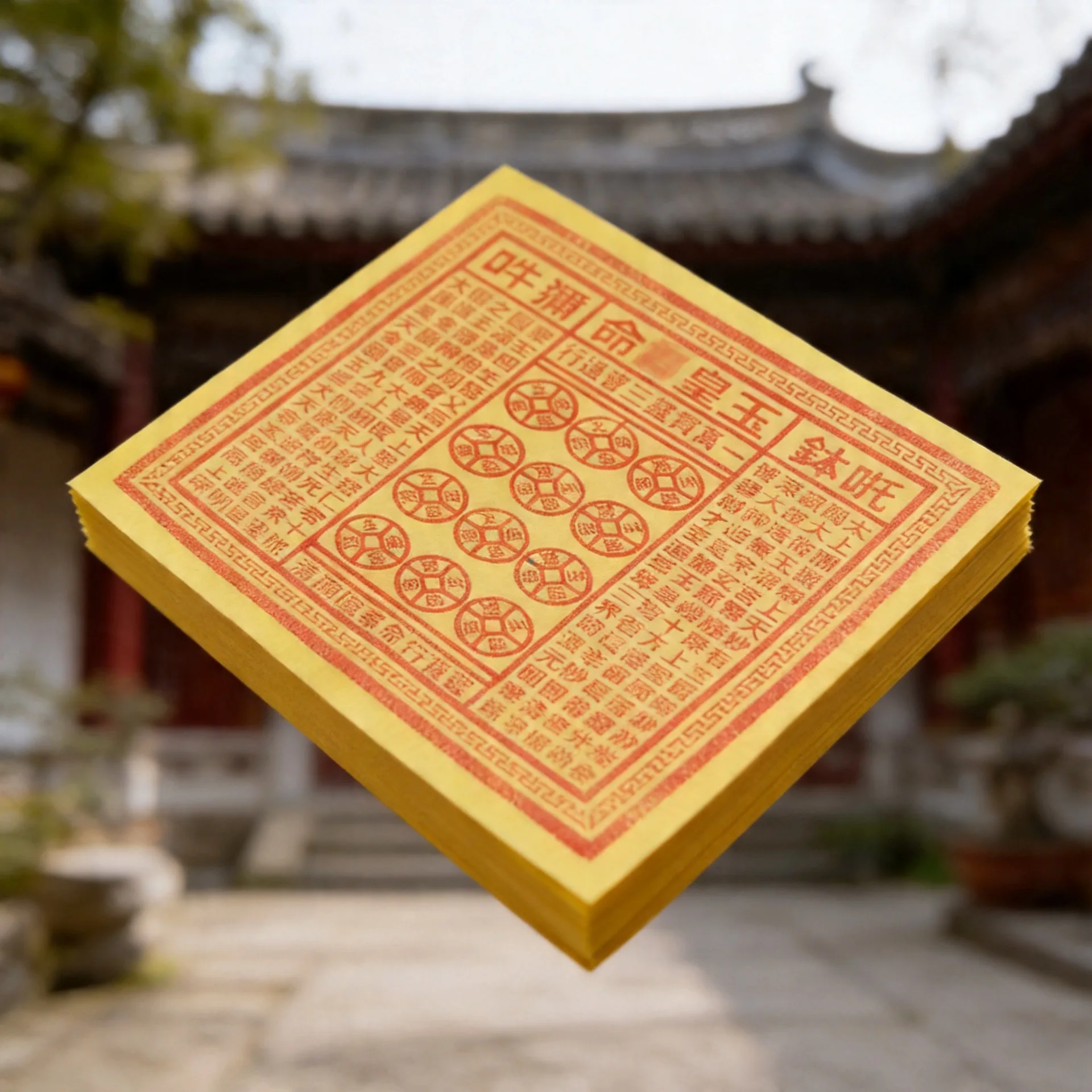 Cz yuhuang money, purely handmade cinnabar  supplies, leaving words after processing, essential for worshiping the ancestors