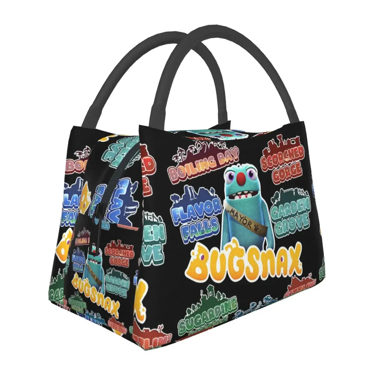 

Bugsnax Locations Fan Art Pack Pink Kinda Bug Lunch Bags Insulated Bento Box Portable Lunch Tote Picnic Bags for Woman Travel