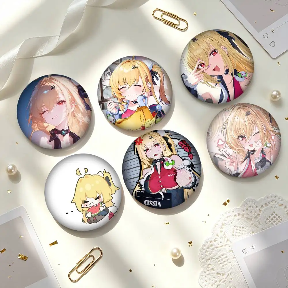 C-Cassia Zenless Zone Zero ZZZ  25 32 44 58 75mm Badges Personalized Round Brooches Pins Accessory Gift