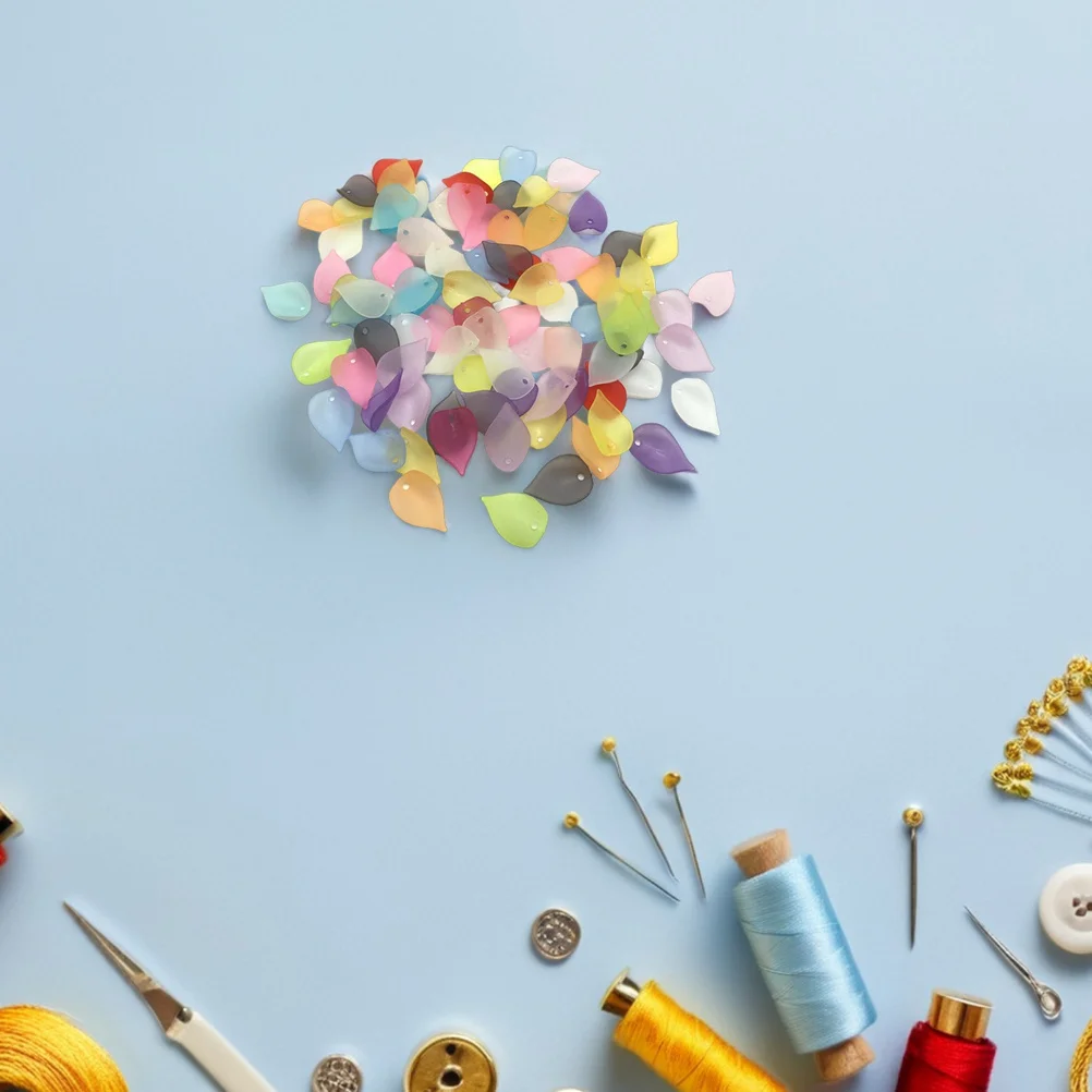 1Pack Easy Pairing Acrylic Flower Charms Beads for Hair Clips Headbands DIY Craft Jewelry Making Kits Floral Accessories