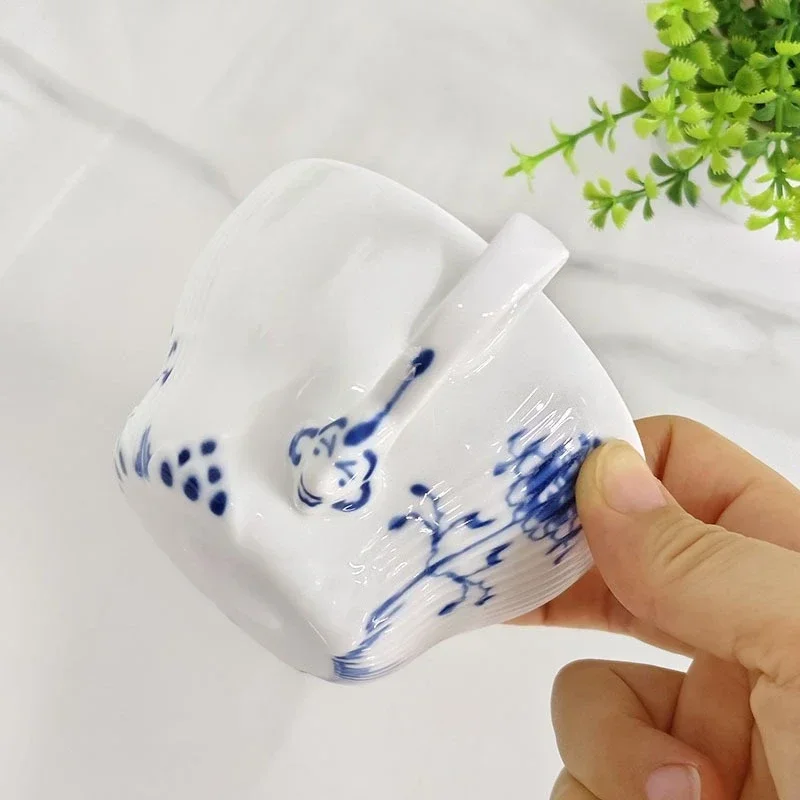 Nordic-Style Grass Blue And White Bone China Cup And Plate Set Home Bone China Coffee Cup Corporate Gift