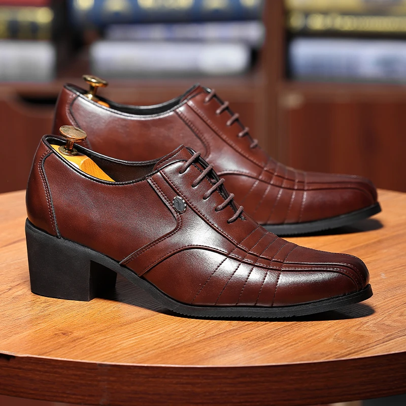 Men Shoes High - Scarpe formali da uomo retrò con
