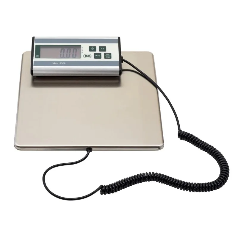 Digital Scale 330lb Stainless Steel Platform Weighing Machine Silver