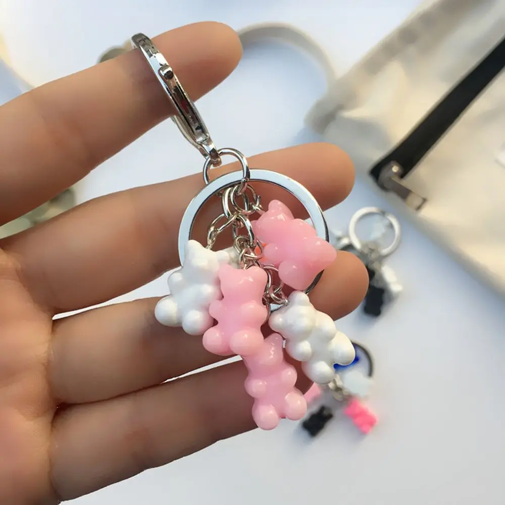 Cute Colorful Gummy Bear Multicolor Gift For Women Key Chain Fashion Accessories Jewelry Key Ring