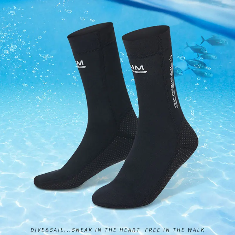 

3mm Neoprene Diving Socks Shoes Water Boots Non-slip Beach Boots Wetsuit Shoes Warming Snorkeling Diving Surfing Socks For Adult