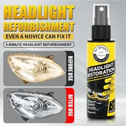 Car Headlight Coating Spray Liquid Car Light Cleaner And Restorer UV Resistant Long Lasting Head Light Coating Spray For car SUV