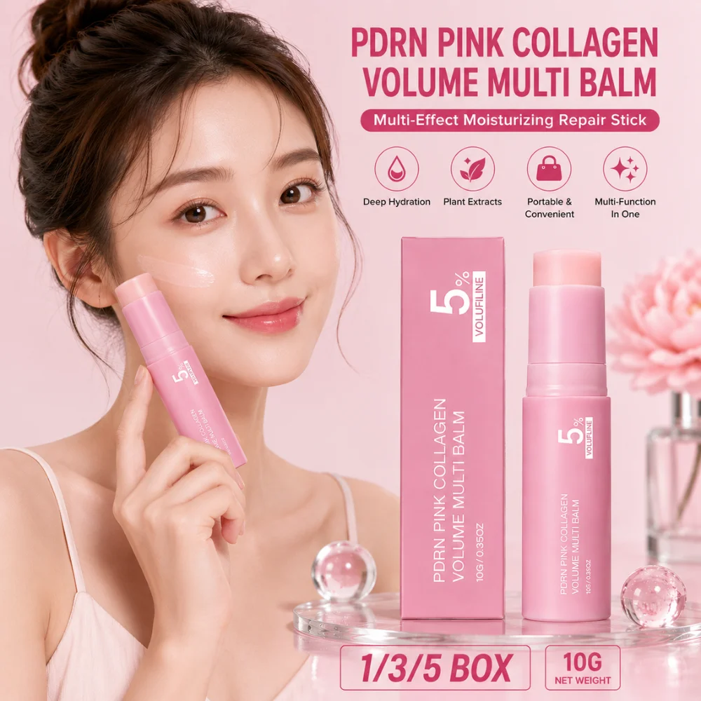 1/3/5 BOX 5% Volufiline PDRN Pink Collagen Volume Multi Balm Stick Hydrating Firming Repair Balm Brighten Cream