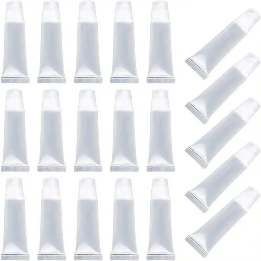 Mini balsamo per labbra trasparente ricaricabile vuoto da 15 ml Contenitori cosmetici Accessori per il trucco Tubi vuoti morbidi 20 pezzi