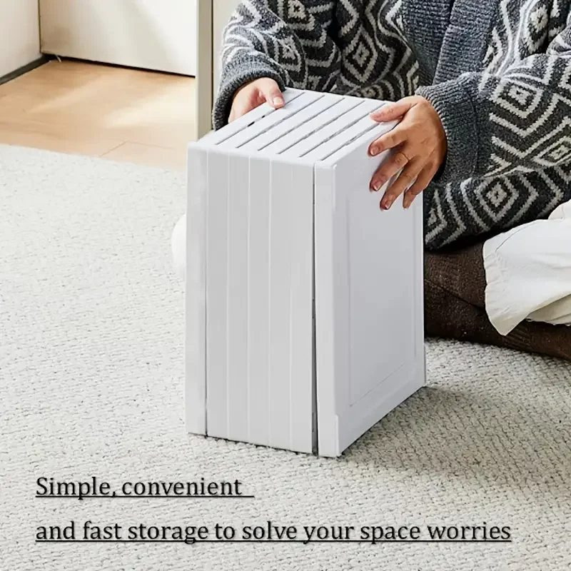 No-Install Folding Shoe Cabinet, Transparent Dustproof Shoe Rack, Unfolding Shoe Box，Collapsible Shoe Storage Organizer image 5