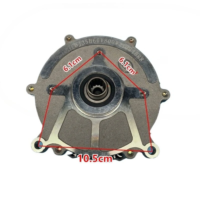 For Special Motor for Electric Tricycle 5-hole 14-tooth Differential 48V 60V Motor 500W-1000W