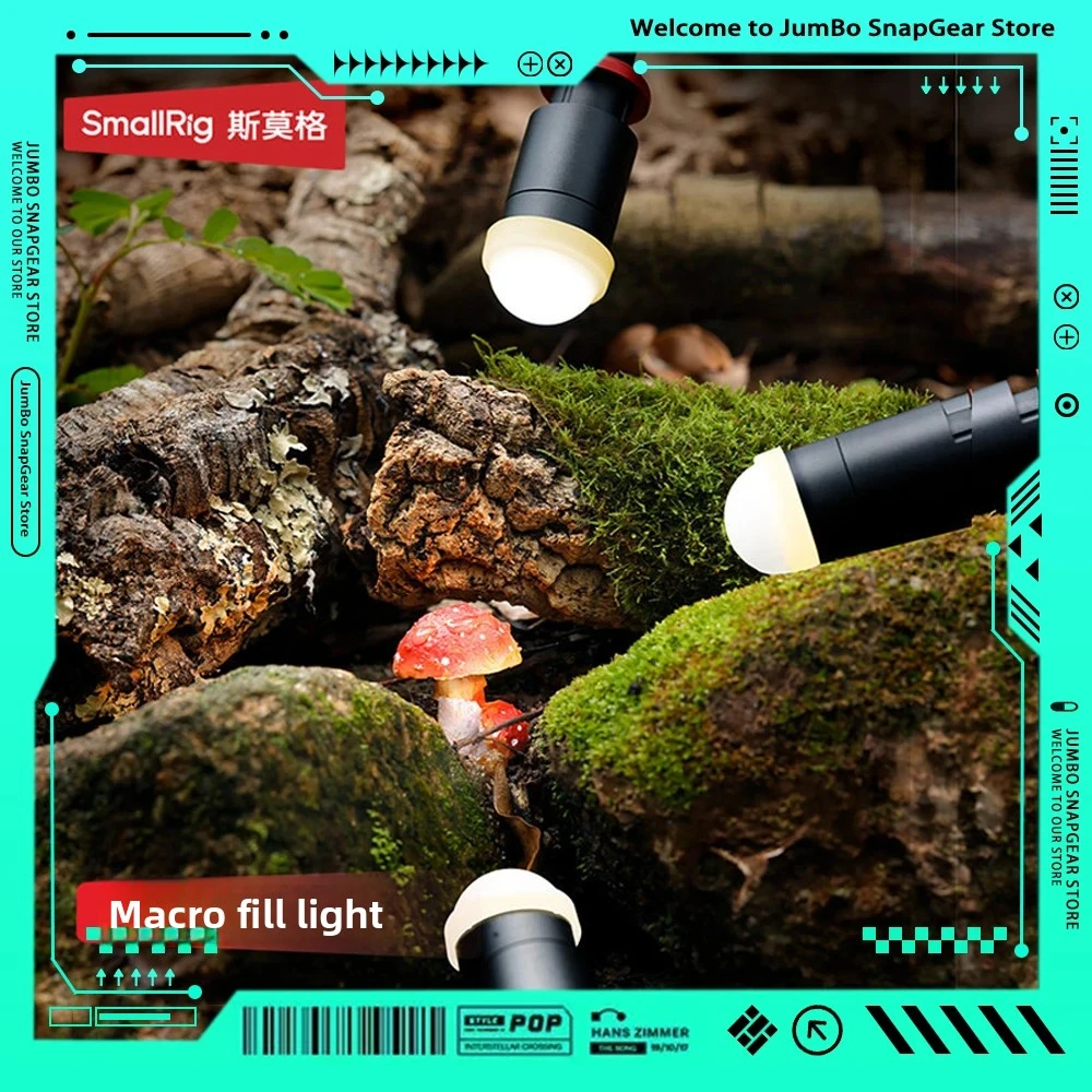 SmallRig RM-03 Macro LED fill Light 3W RGB Flexible Waterproof Camera Light with Cold Shoe Clamp for DSLR Mirrorless 5480