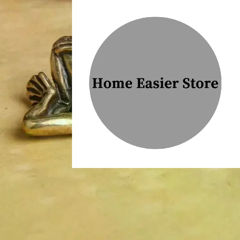 New Brass Mini Frog Miniatures Figurines Vintage Animal Figurine Toad Desktop Ornaments Home Decoration Crafts Tea Pet Decor