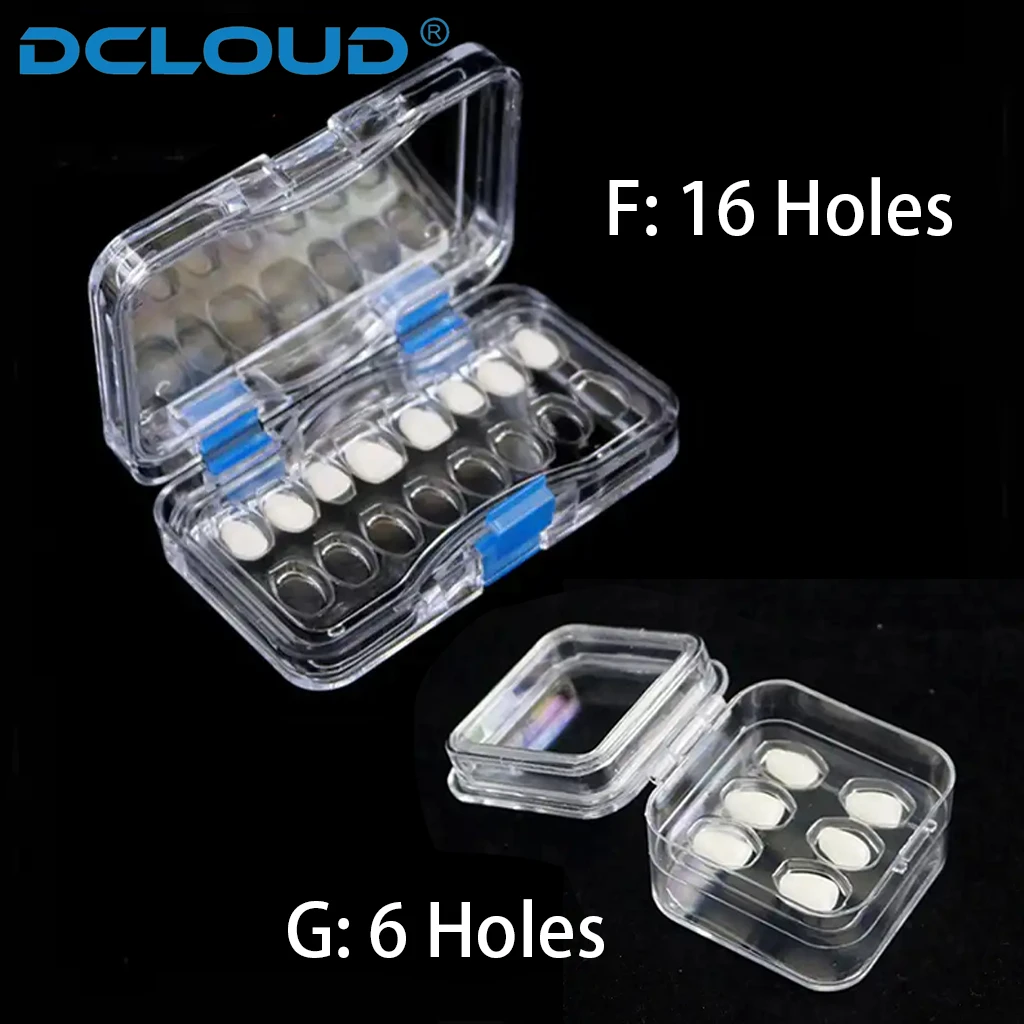 1Pc Dental Box Denture Storage Box with Film Membrane Plastic Transparent Veneers Crown Bridges Container Fake Teeth Protect Box