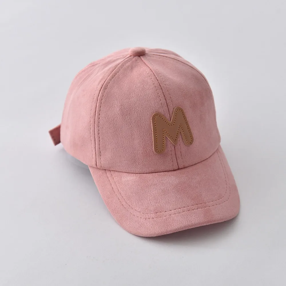 

New Suede Children Baseball Hat Adjustable Solid Color Kids Peaked Cap Breathable Duck Tongue Caps