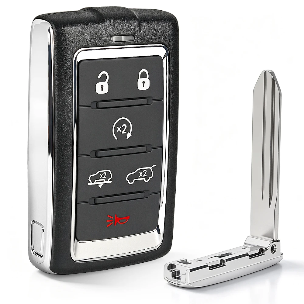 KEYECU FCC ID: 2BAHD-KFW1 5 6 Buttons Smart Remote Car Key Fob 433MHz 4A Chip for Jeep Grand Wagoneer, Cherokee 2024 2025 2026