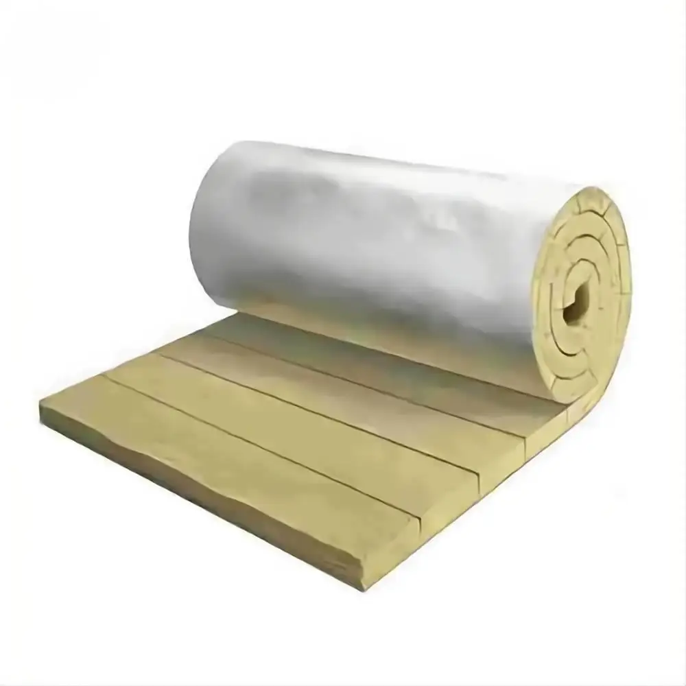 A1 level insulation rock wool roll felt is processed and produced in a Chinese factory