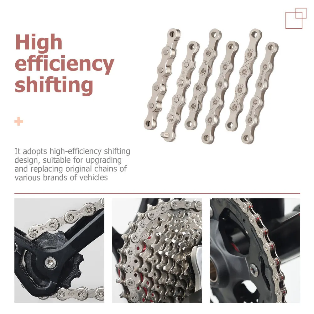 Bicycle Chain Replacement Hollow Resistant Rust Proof Carbon Steel Cycling Chain For Mountain Bike Road