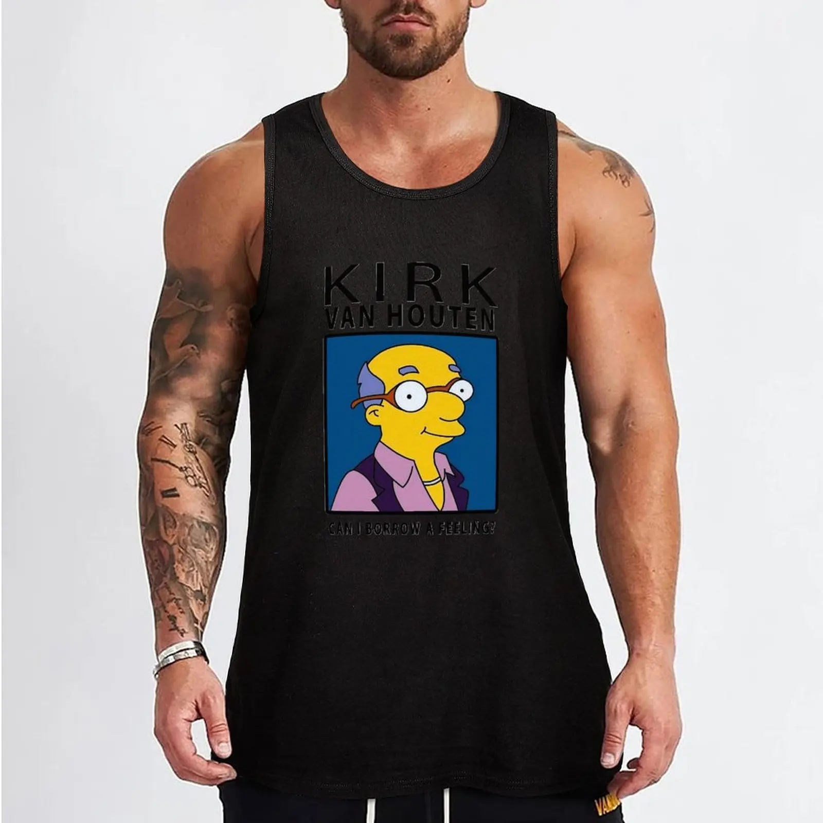 Kirk-Van-Funny-Houtens Tank Top sports suits men gym men clothing gym shirts