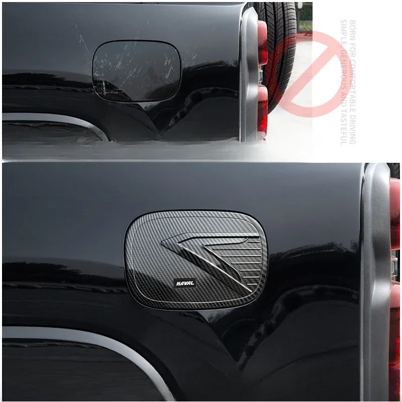

ABS Carbon Fiber Car Fuel Tank Cap Decorate Sticker Car Accessories For HAVAL H9 2024-2025