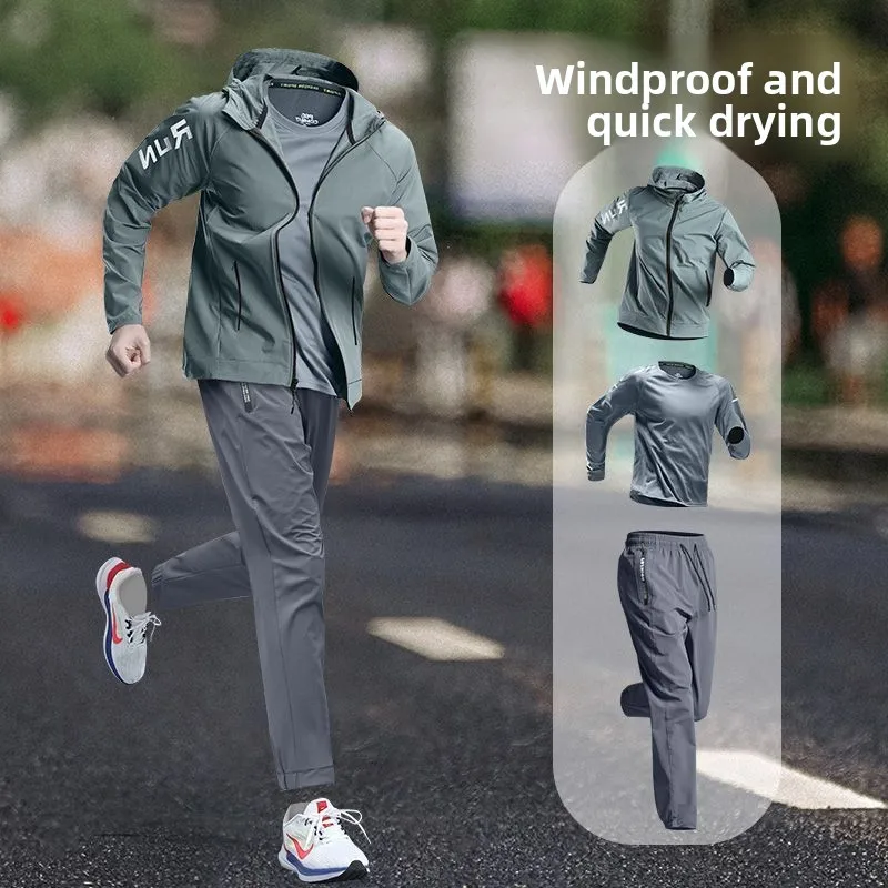 Men's 3pc Quick-Dry Sportswear Set: For Autumn Fitness, Running, Training & Casual Wear