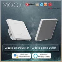 MOES New Star Ring Tuya Smart ZigBee3.0 Push Button Switch/Scene Switch Smart Life APP Remote Control Work with Alexa Google