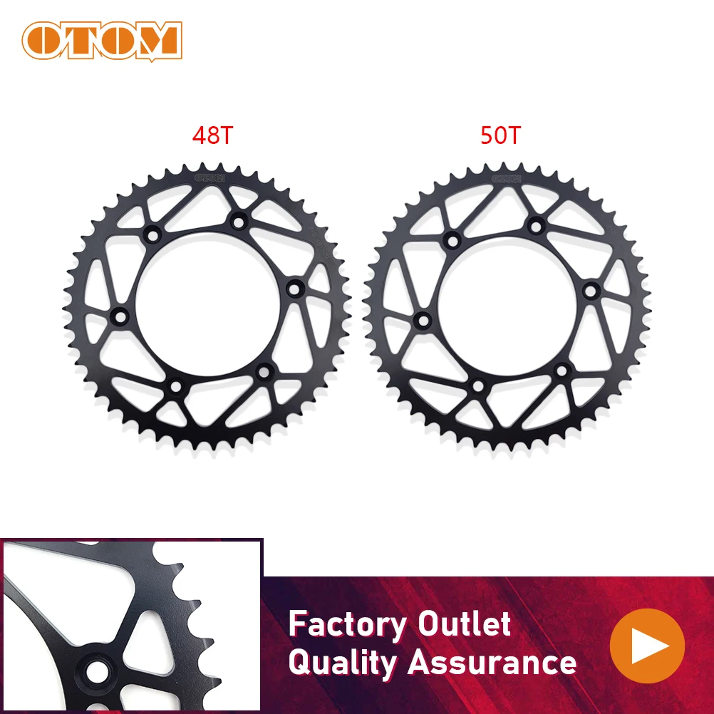 OTOM 48T 50T Rear Chain Sprocket For HONDA CR125R CR250R CRF250F CRF450X CRF450RX SL230 XR230 XR650R Motorcycle Accessories Cog