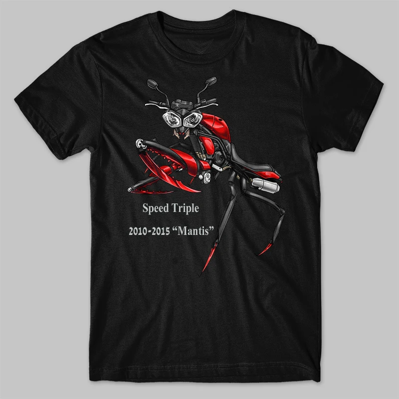 تي شيرت كلاسيكي مستوحى من سرعة الدراجات النارية ثلاثي السرعوف تي شيرت جديد 100% من القطن برقبة دائرية وأكمام قصيرة غير رسمية للرجال