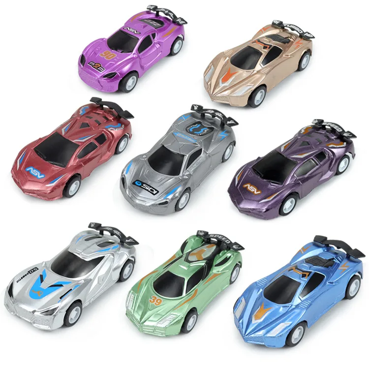 Random 1Pcs Children Mini Pull Back Car Toys Baby Cartoon Racing Bus Car Model Educational Simulation Vehicle Toy For Boys Gifts