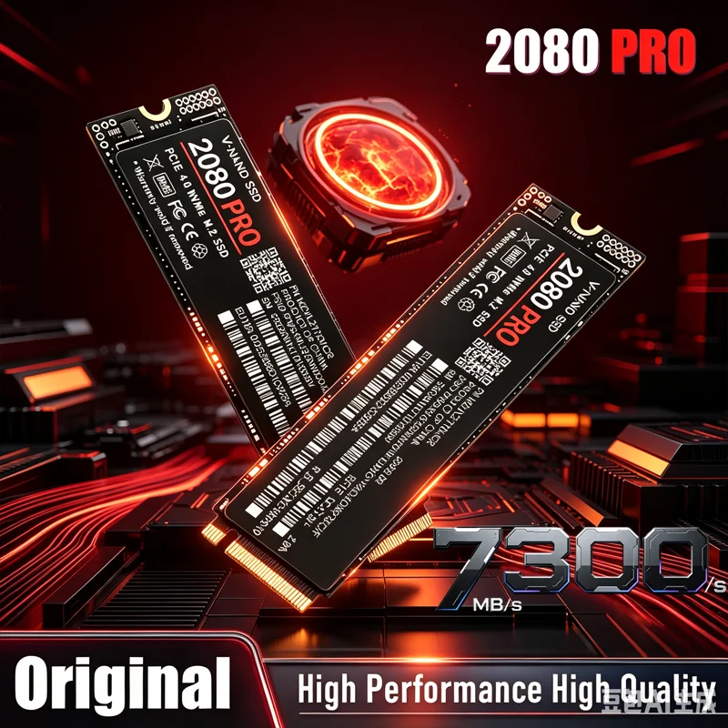 NEW 2080 PRO M.2 2280 NVMe SSD PCIe Gen4.0 X4 7300MBs TLC 3D NAND 500GB to 4TB internal gaming drive for PS5 PC low power
