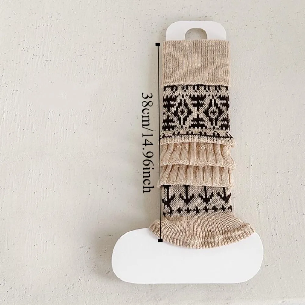 Harajuku Kinder Beinlinge Einfarbig Japanischen Stil Fair Isle Stil Gestrickte Socken Süße Casual Kinder Lange Socken Dame