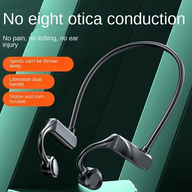 Słuchawki z przewodnictwem kostnym Bluetooth 5.0 Hi-Fi Stereo z mikrofonem Wodoodporne słuchawki sportowe do uprawiania sportów biegowych