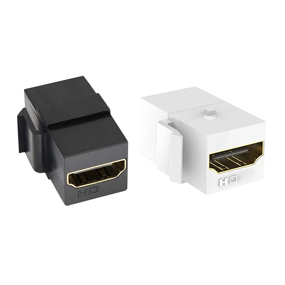 Keystone jack fêmea para fêmea adaptador de acoplador hdmi-compatível snap-in conector soquete adaptador porta para painel de saída de placa de parede
