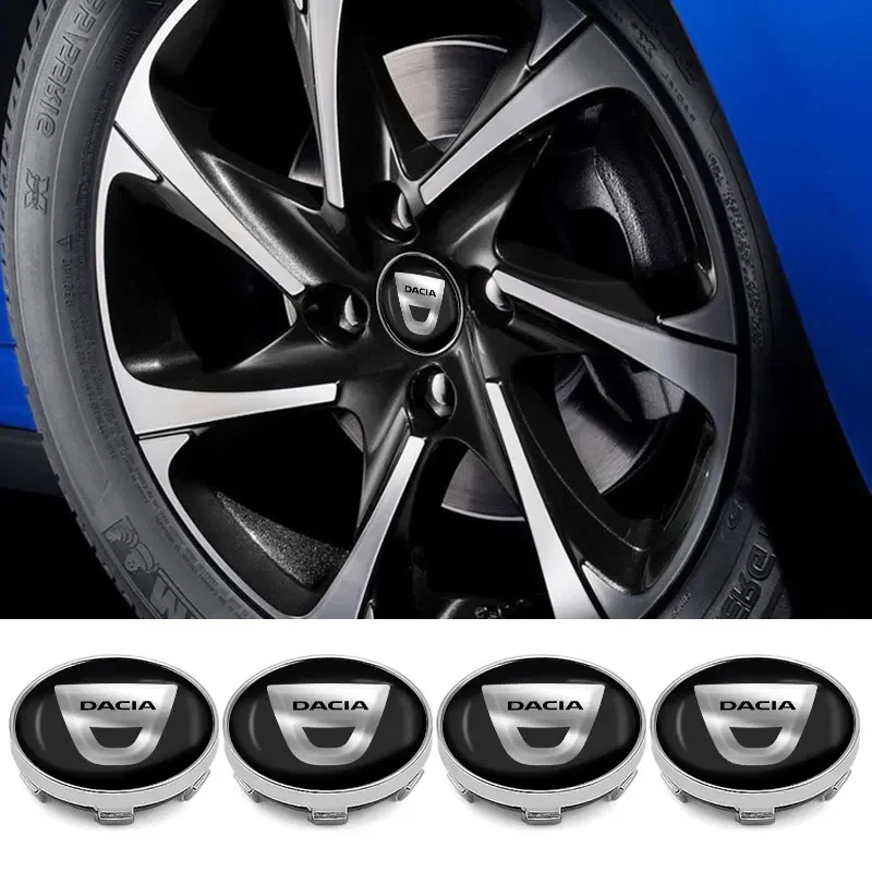 4pcs Automobile hub center cover sticker 60mm Automobile hub center cover FitFor Dacia Sandero Duster Jogger Spring Bigster