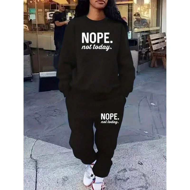 

plus Size Fleece Lined Hoodie Women's Casual Sportswear Set Spring Season Four Seasons Suitable for Online And Offline Sales