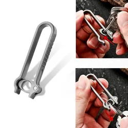 Pocket Clip Waist Belt Car Key Ring Titanium Alloy EDC Keychain Carabiner Hook Clip Hanging Buckle Outdoor Home EDC Tools