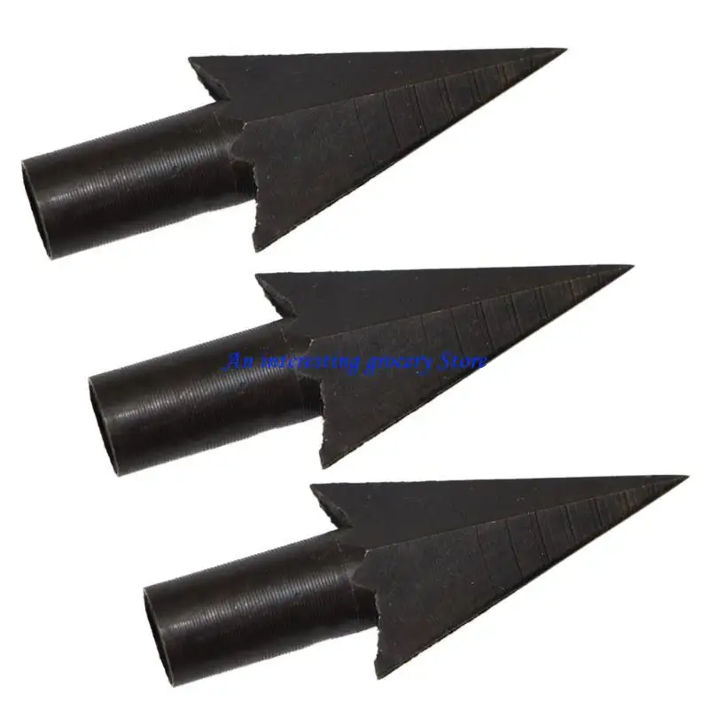 652D 6Pcs Metall Pfeil Kopf Spitze Spitze Bogenschießen Pfeilspitzen Outdoor Jagd Spitze