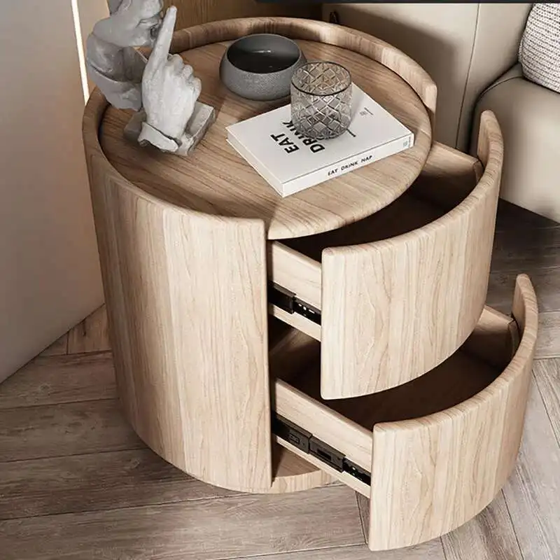 

White Nordic Night Table Minimalist Circular Cute Cheap Bedside Table Luxury Italian Aesthetic Mesitas De Noche Home Furniture