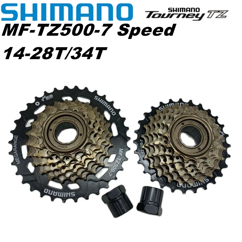 Shimano MF-TZ500 -7 Cassette 7 Speed Bicycle Freewheel 14-28T 14-32T TZ500-7 Bicycle Accessories MTB Road Cycling Bike Cassette