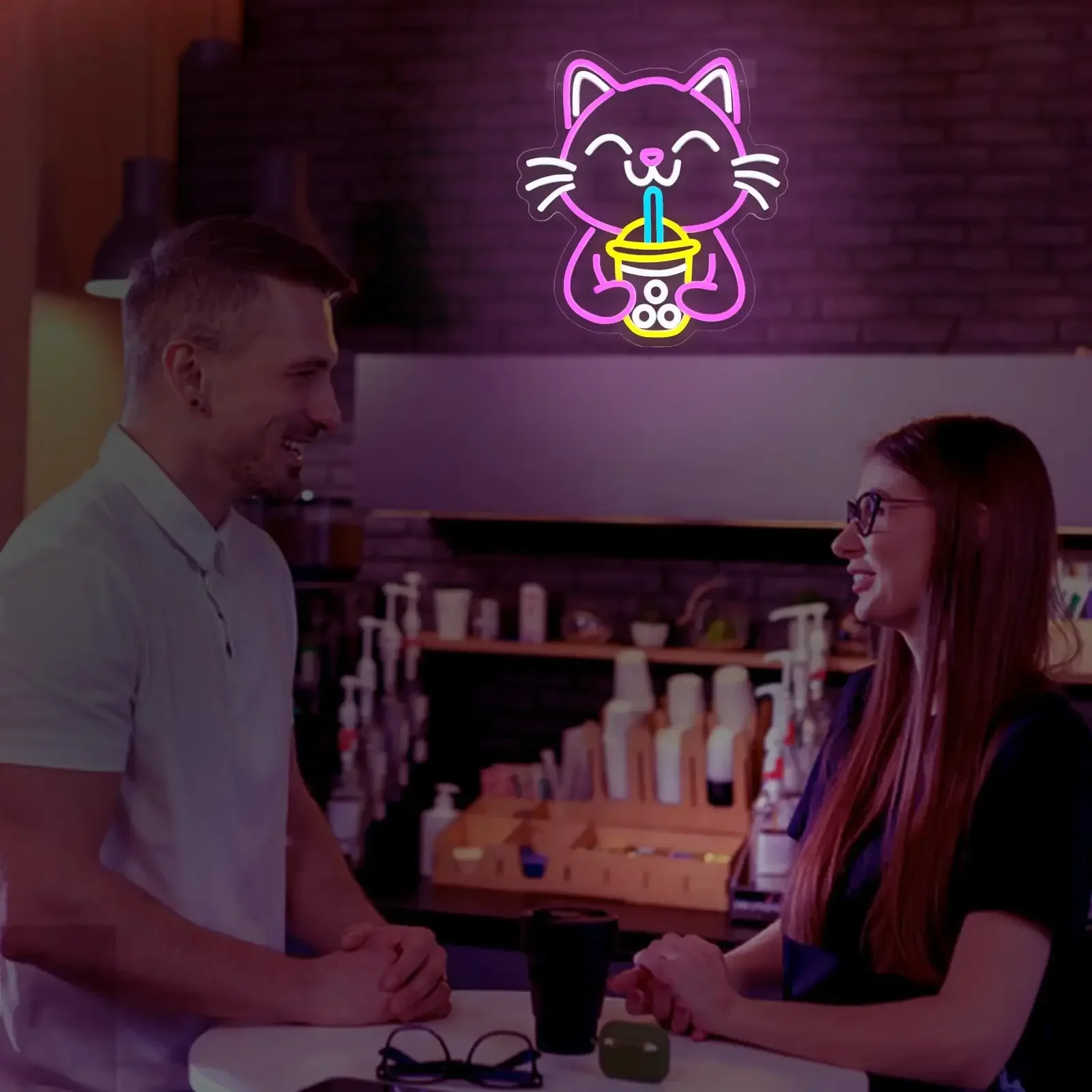 

Cat Neon Sign Open USB Dimmable LED Sign for Restaurant Ramen Shop Izakaya Sushi Bar Decor Business Openings Decor Gift