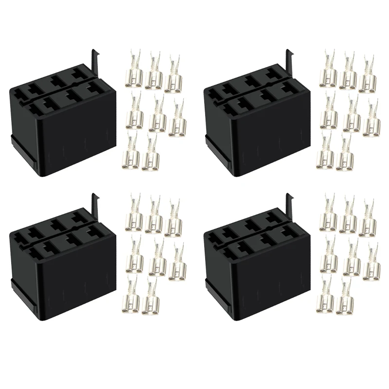 

4 Sets Universal for Car Boat SUV Carling ARB Rocker Switch Wire Spade Terminal Connector Plug Socket