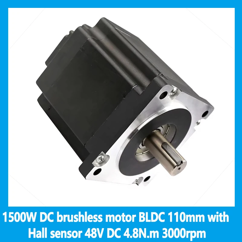 

1500W DC brushless motor BLDC 110mm with Hall sensor 48V DC 4.8N.m 3000rpm