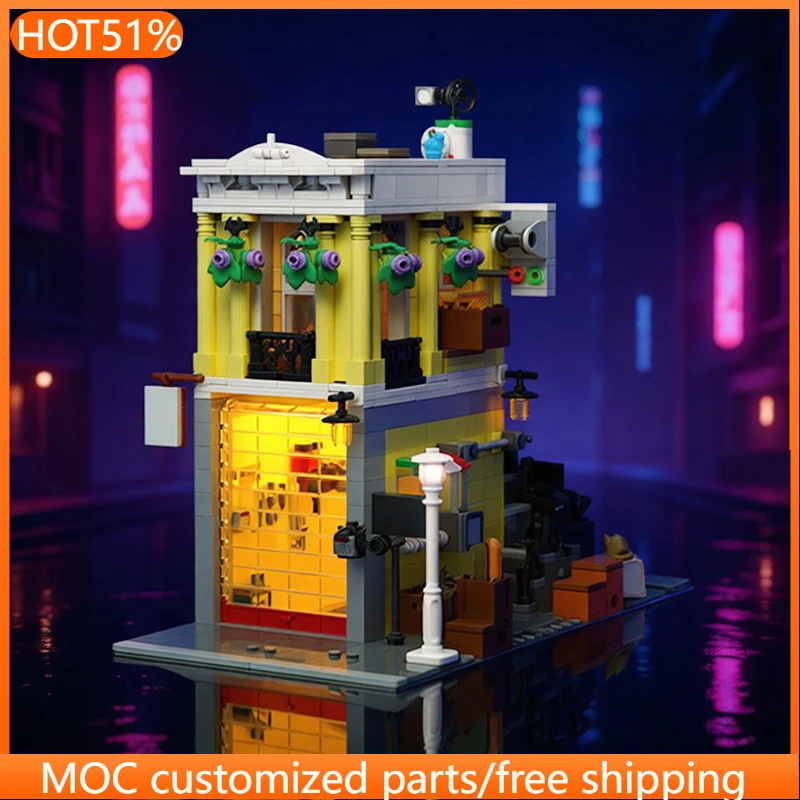 998 PCS Customize Garage Pizza MOC Customize Modular Building Block Technology Educational Creative DIY Boys Festival Toy Gift