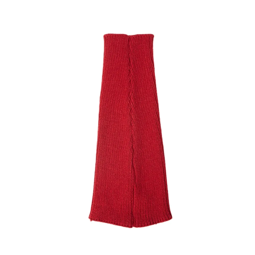 

Knit Weave Red New Year Leg Warmers Chinese New Year Zodiac Year Socks Long Tube Sock 36/38/43cm Soft Lolita Boots Cover