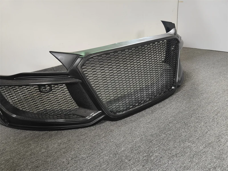 Resin Primer Carbon Fiber Regul Style Front Bumper for Audi R8 Body Kit Side Skirts  Rear Bumper Rear Spoiler