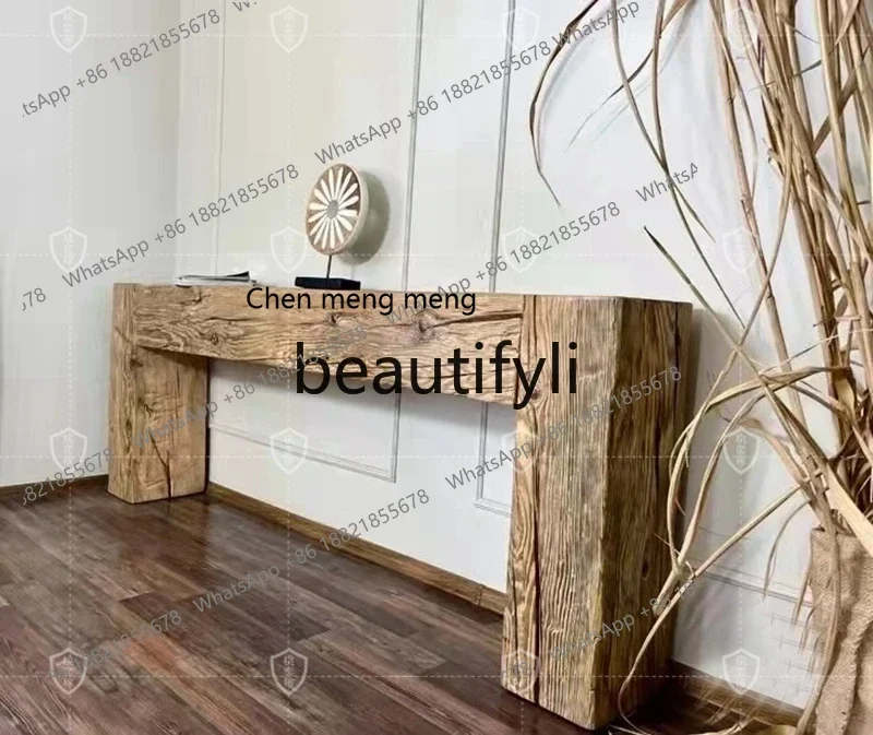 

N178 G Log Entrance Platform Surprise Quiet Wind Bar Case Entrance Table, Log, Old Desk Medieval Bar Case Entrance